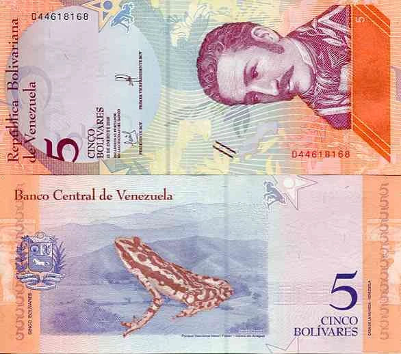 Wenezuela 5 Bolivares 2018 r. UNC