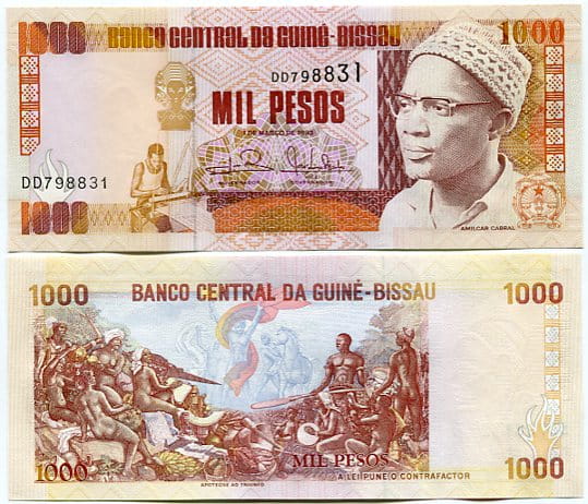 Gwinea Bissau 1000 Pesos 1993 r. UNC