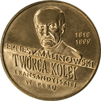 2 zł Polscy podróżnicy i badacze - 100. rocznica śmierci Ernesta Malinowskiego (1818-1899)