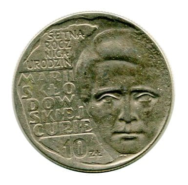 10 złotych Maria Skłodowska Curie 1967 r.