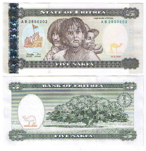 Erytrea 5 Nakfa 1997 r. UNC