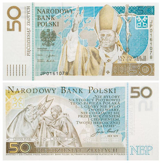 Banknot Kolekcjonerski 50 zł Jan Paweł II
