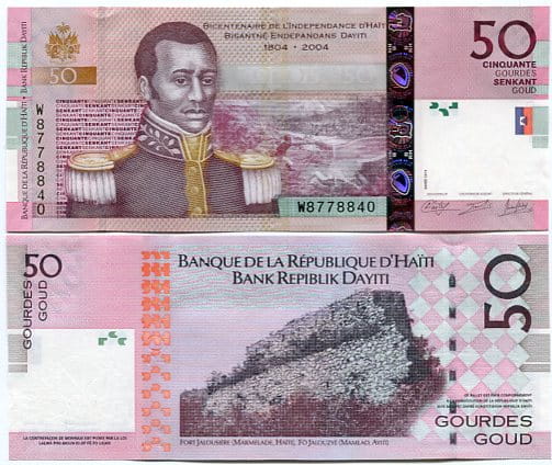 Haiti 50 Gourdes 2014 r. UNC