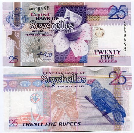 Seszele 25 Rupii 1998 r. UNC