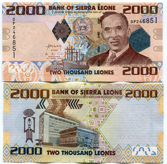 Sierra Leone 2000 Leones 2010 r. UNC
