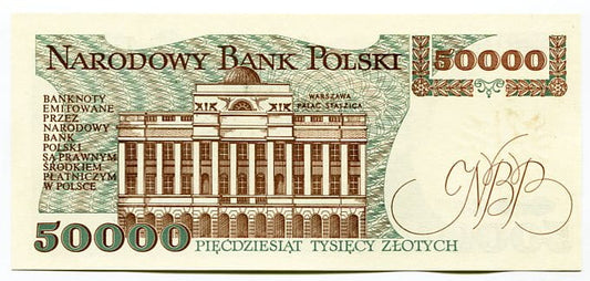 Banknot Polska 50 000 Złotych 1989 r. AC