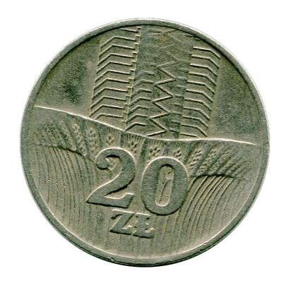 Polska 20 złotych 1976 r. Wieżowiec i Kłosy