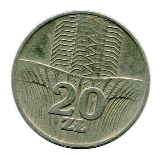 Polska 20 złotych 1976 r. Wieżowiec i Kłosy