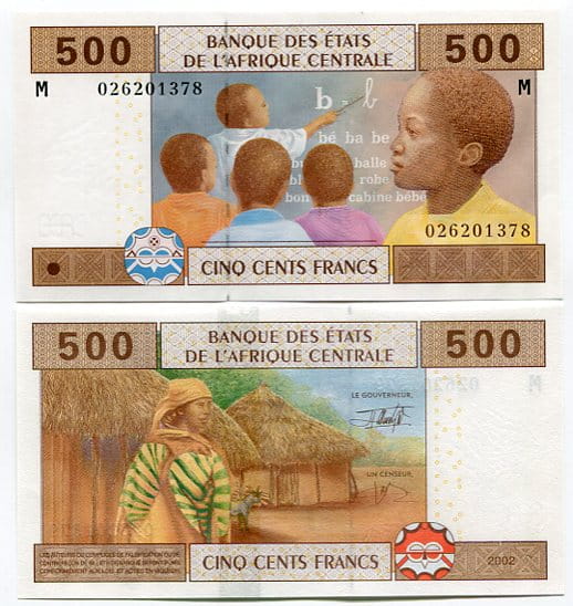 Republika Środkowoafrykańska 500 Francs 2002 r. UNC