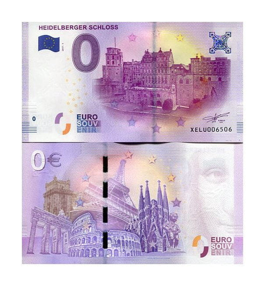Banknot 0 Euro Niemcy - Zamek w Heidelbergu