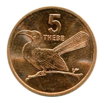 Botswana 5 Thebe 1996 r.