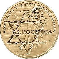 2 zł 65. rocznica powstania w getcie warszawskim
