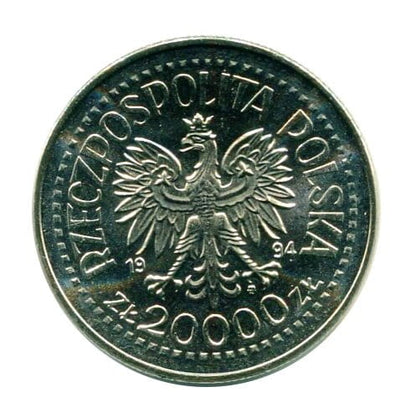 20 000 zł Otwarcie Nowego Gmachu Mennicy Państwowej 1994 r.