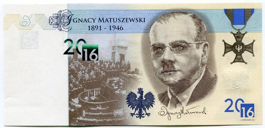 Banknot testowy PWPW Ignacy Matuszewski