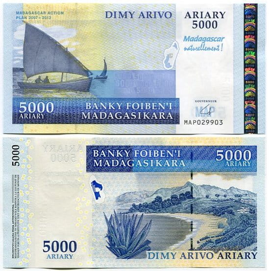 Madagaskar 5000 Ariary 2007 r. UNC