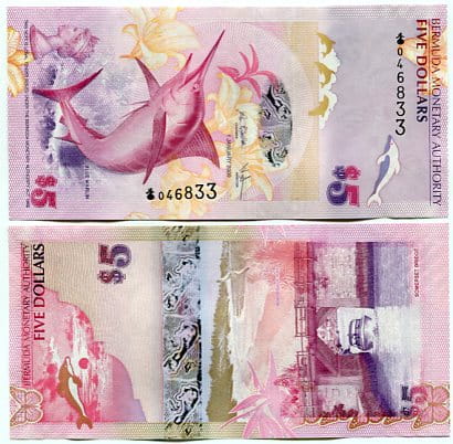 Bermudy 5 Dolars 2009 r. UNC