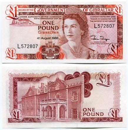 Gibraltar 1 Funt 1988 r. UNC