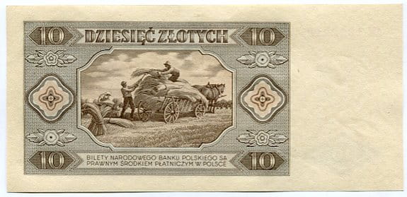Banknot 10 zł 1948 r.
