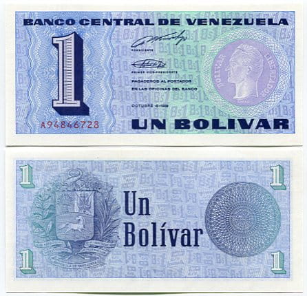 Wenezuela 1 Bolivares 1989 r. UNC