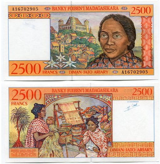 Madagaskar 2500 Francs 1994 r. UNC