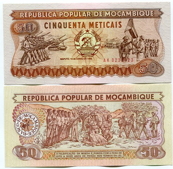 Mozambik 50 Meticais 1986 r.  UNC