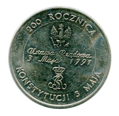 10 000 zł 200 Rocznica Konstytucji 3 Maja 1991 r.