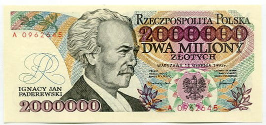 Banknot Polska 2000000 zł z 1992 r. A