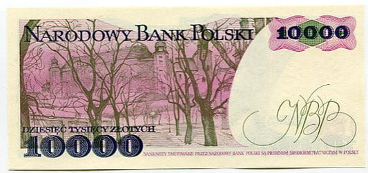 Banknot Polska 10000 zł z 1987 r. T