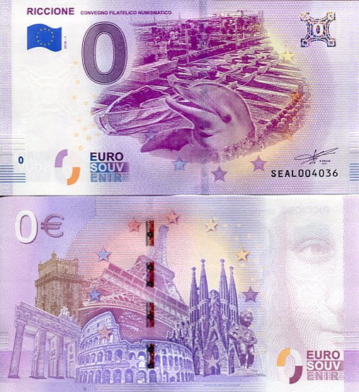 Banknot 0 Euro Włochy - Convegno Filatelico Numismatico