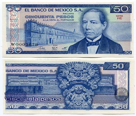 Meksyk 50 Pesos 1981 r. UNC