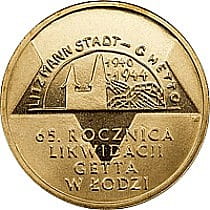 2 zł 2009 r. 65. rocznica likwidacji getta w Łodzi