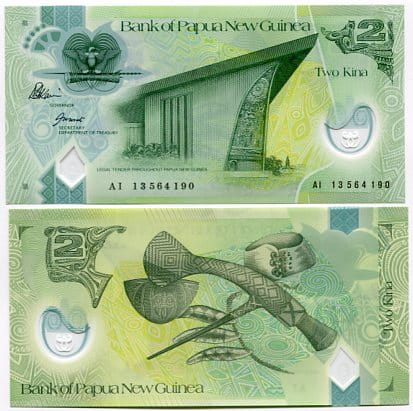Papua Nowa Gwinea 2 Kina 2007 r. Polimer UNC