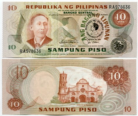 Filipiny 10 Piso 1978 r. UNC