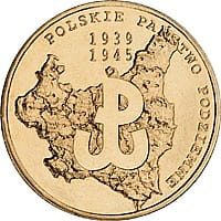 2 zł 2009 r. 70. rocznica utworzenia Polskiego Państwa Podziemnego