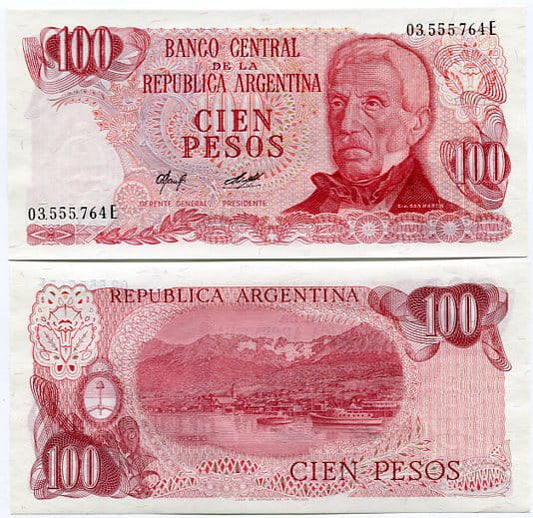 Argentyna 100 Pesos 1976 r. UNC