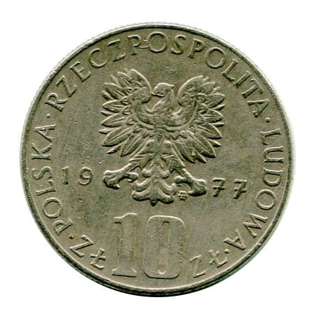 Polska 10 Złotych Bolesław Prus 1977 r.