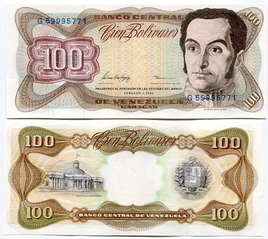 Wenezuela 100 Bolivares 1992 r. UNC