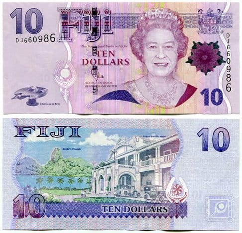 Fidżi 10 Dollars 2012 r. UNC