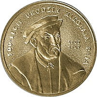 2 zł 2005 r. Mikołaj Rej (1505-1569) – 500. rocznica urodzin