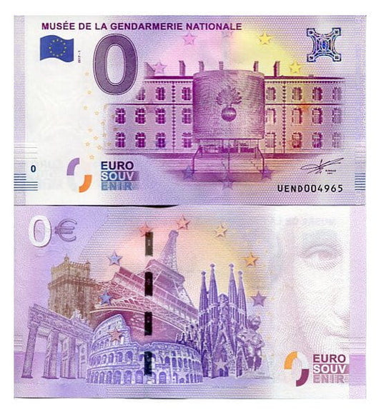 Banknot 0 Euro Francja - Musee de la Gendarmerie Nationale