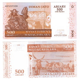 Madagaskar 500 Ariary 2004 r. UNC