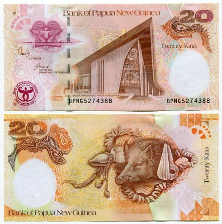 Papua Nowa Gwinea 20 Kina 2008 r. UNC
