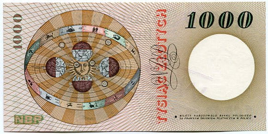 Banknot 1000 zł 1965 r. WZÓR