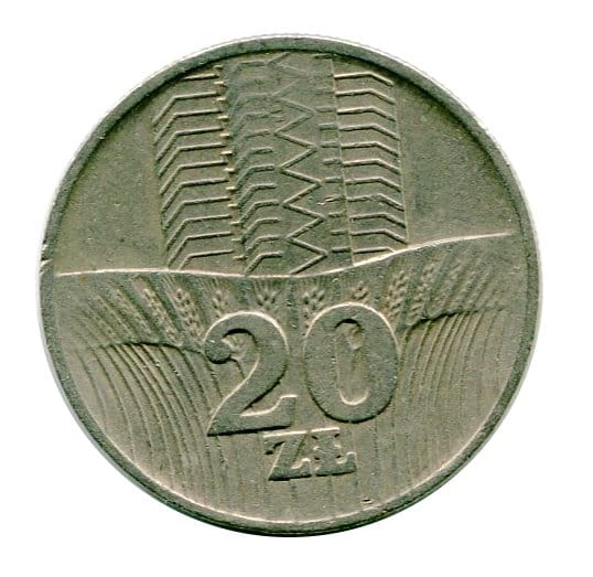 Polska 20 złotych 1973 r. Wieżowiec i Kłosy