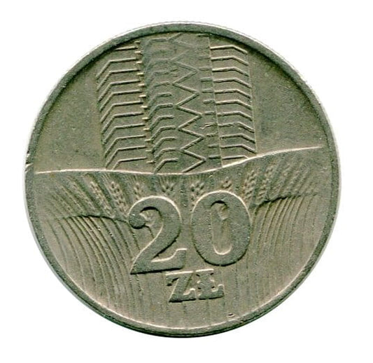 Polska 20 złotych 1973 r. Wieżowiec i Kłosy