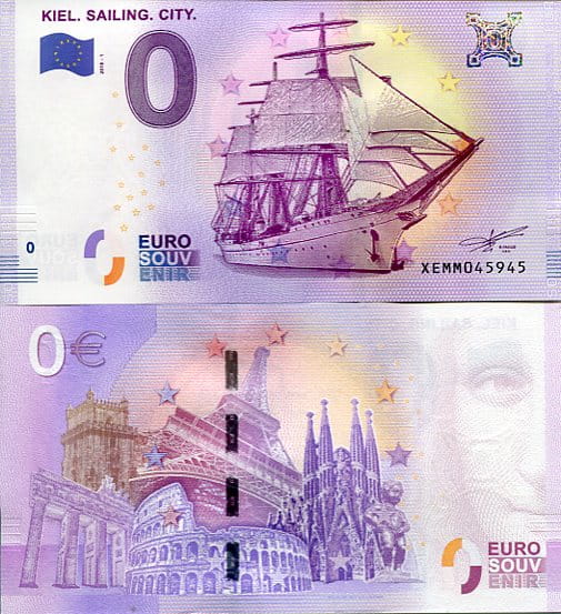 Banknot 0 Euro Niemcy - Kiel Sailing Citi