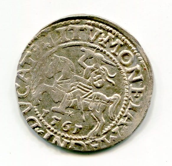 Półgrosz Litewski 1561 r. Zygmunt II August