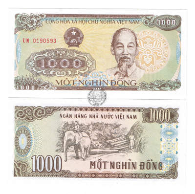 Wietnam 1000 Dong 1988 r. UNC