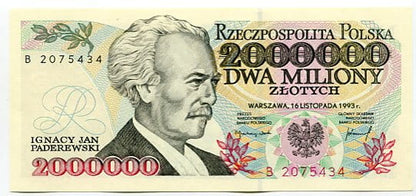 Banknot Polska 2000000 zł z 1993 r. A