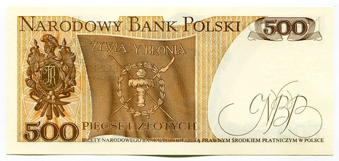 Banknot Polska 500 zł 1982 r. GK